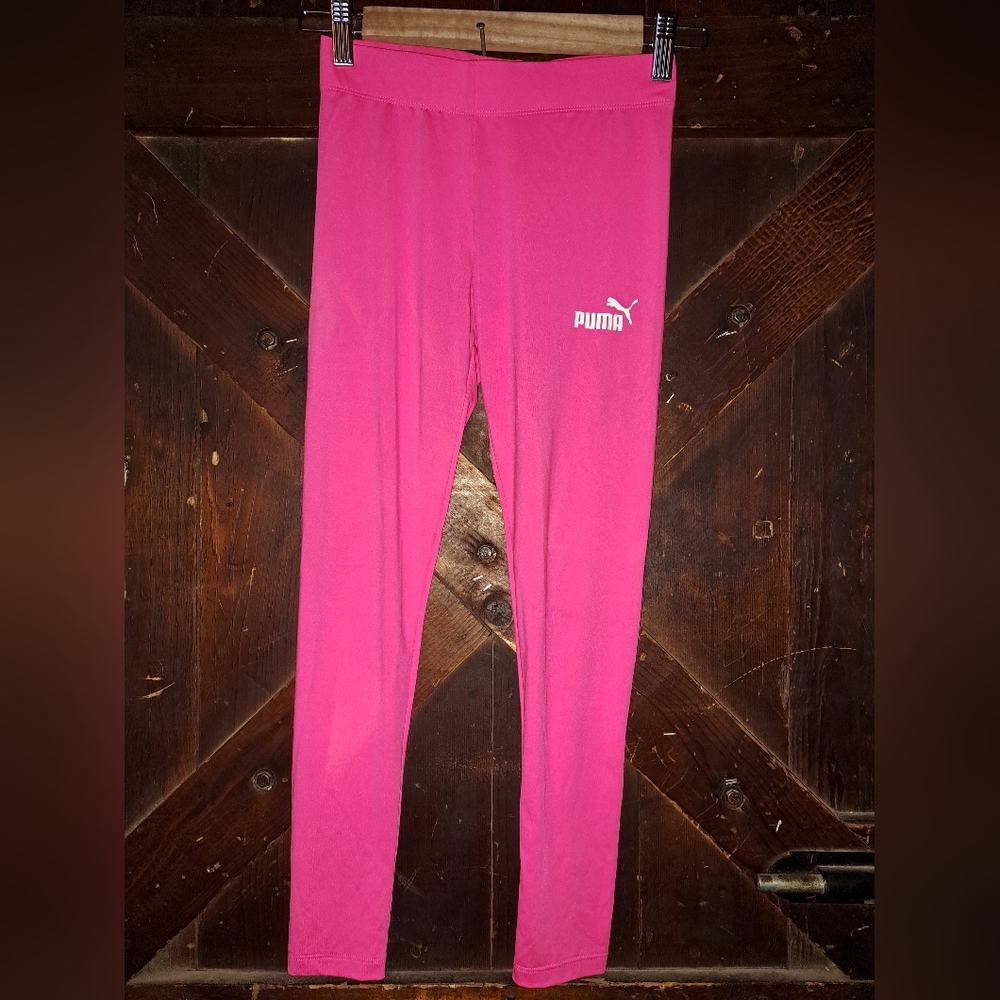 Puma pink leggings 10/12💗